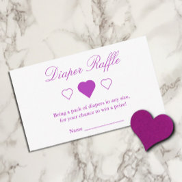 Tarjeta De Recepción Sweet Hearts Baby Shower Diaper Raffle