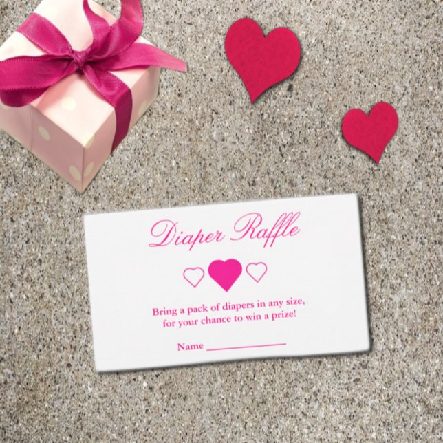 Tarjeta De Recepción Sweet Hearts Baby Shower Diaper Raffle (Subido por el creador)