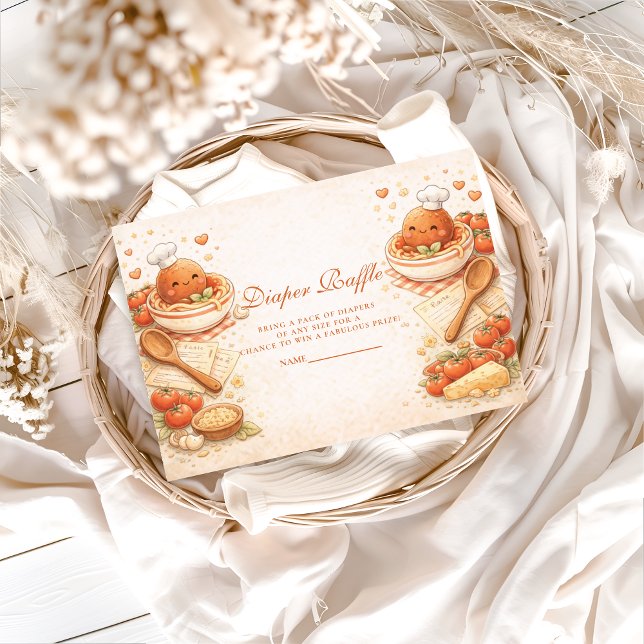 Tarjeta De Recepción Sweet Italian Meatball Diapper Raffle (Subido por el creador)