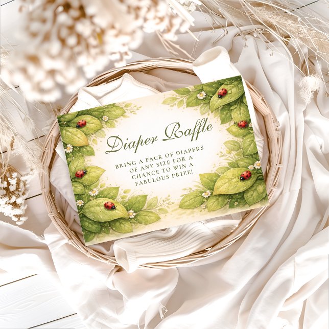 Tarjeta De Recepción Sweet Ladybug Spring Diapper Raffle (Subido por el creador)