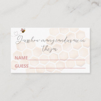 Tarjeta De Recepción Sweet Little Honey Guessing Game Cards