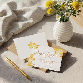 Tarjeta De Recepción Sweet Little Honey On The Way Diaper Raffle Ticket