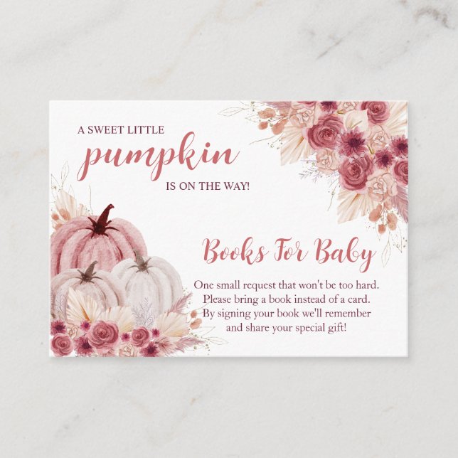 Tarjeta De Recepción Sweet Little Pumpkin Autumn Baby Shower (Anverso)