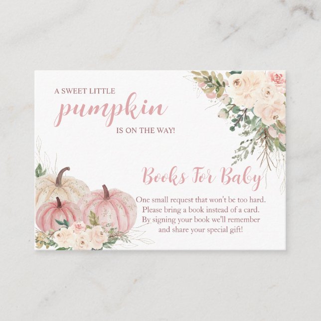 Tarjeta De Recepción Sweet Little Pumpkin Autumn Baby Shower (Anverso)