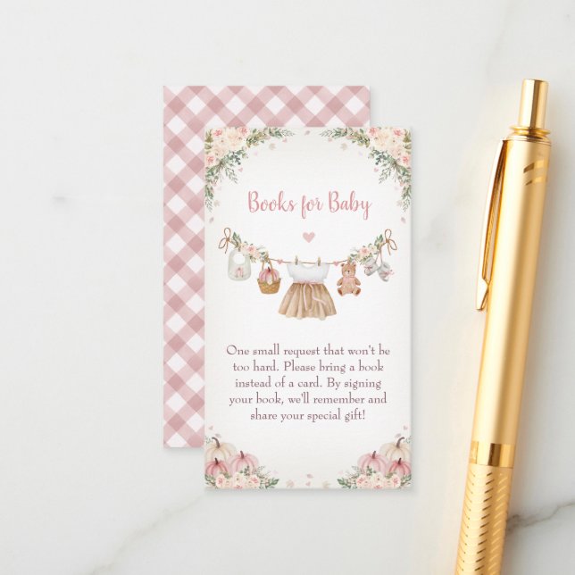 Tarjeta De Recepción Sweet Little Pumpkin Autumn Baby Shower (Anverso/Reverso In Situ)