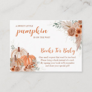 Tarjeta De Recepción Sweet Little Pumpkin Autumn Baby Shower