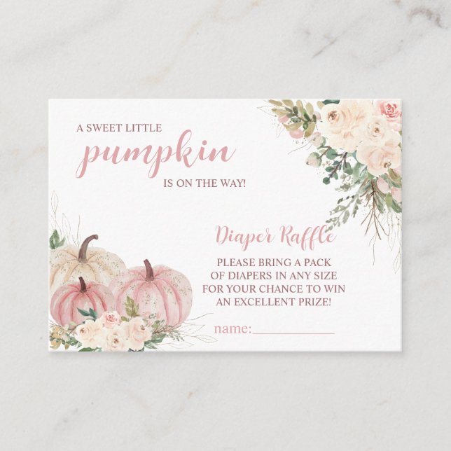 Tarjeta De Recepción Sweet Little Pumpkin Autumn Baby Shower (Anverso)