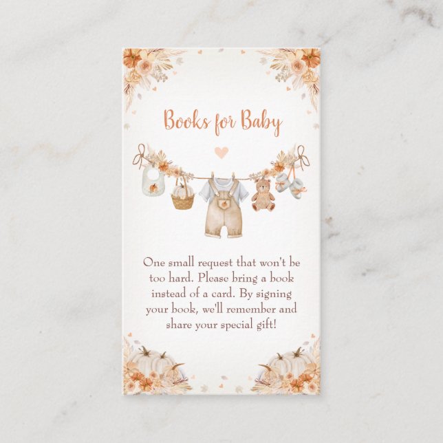 Tarjeta De Recepción Sweet Little Pumpkin Autumn Baby Shower (Anverso)