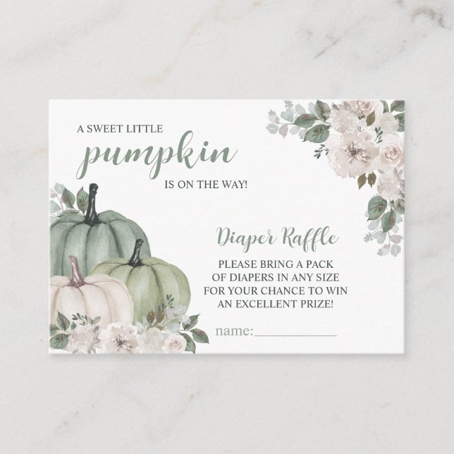 Tarjeta De Recepción Sweet Little Pumpkin Autumn Baby Shower (Anverso)