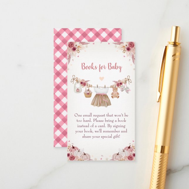 Tarjeta De Recepción Sweet Little Pumpkin Autumn Baby Shower  (Anverso/Reverso In Situ)