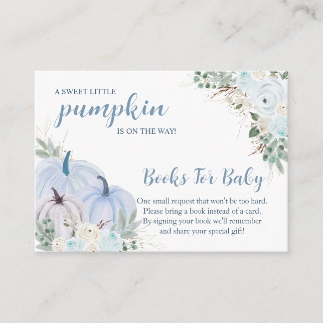 Tarjeta De Recepción Sweet Little Pumpkin Autumn Baby Shower (Anverso)