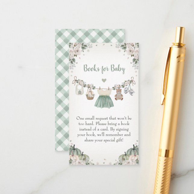 Tarjeta De Recepción Sweet Little Pumpkin Autumn Baby Shower  (Anverso/Reverso In Situ)