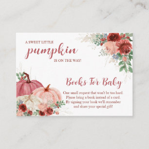 Tarjeta De Recepción Sweet Little Pumpkin Autumn Baby Shower