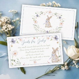 Tarjeta De Recepción Sweet Meadow Bunny & Wildflowers Baby Shower Enclo