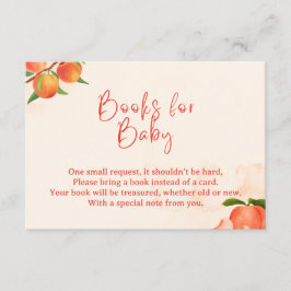 Tarjeta De Recepción Sweet Peach Books for Baby Card – Fruit-Themed
