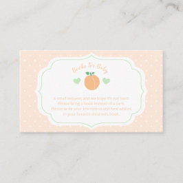 Tarjeta De Recepción Sweet Peach Elegant Baby Shower Books For Baby