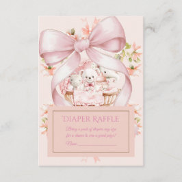 Tarjeta De Recepción Sweet Teddy Bear Nursery Floral Insert