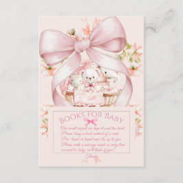 Tarjeta De Recepción Sweet Teddy Bear Nursery Floral Insert