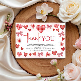 Tarjeta De Recepción Sweetheart Baby Shower Thank You Card