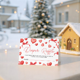 Tarjeta De Recepción Sweetheart Diaper Raffle Ticket