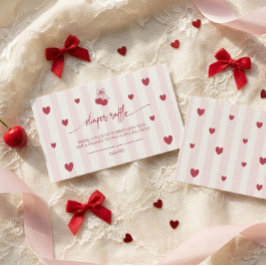 Tarjeta De Recepción Sweetheart Valentine Baby Girl Diaper Raffle