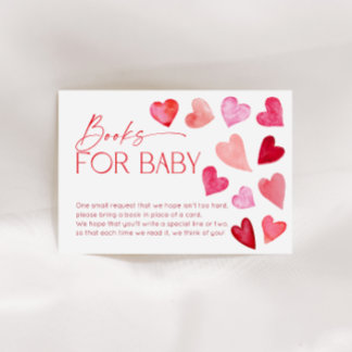 Tarjeta De Recepción Sweetheart Valentine Hearts Books for Baby
