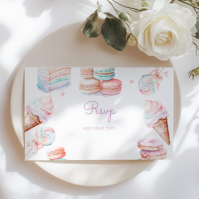 Tarjeta De Recepción Sweets pastel rsvp (Subido por el creador)