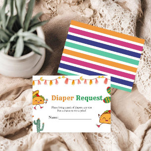 Tarjeta De Recepción taco acerca de la solicitud de raquetas para pañal