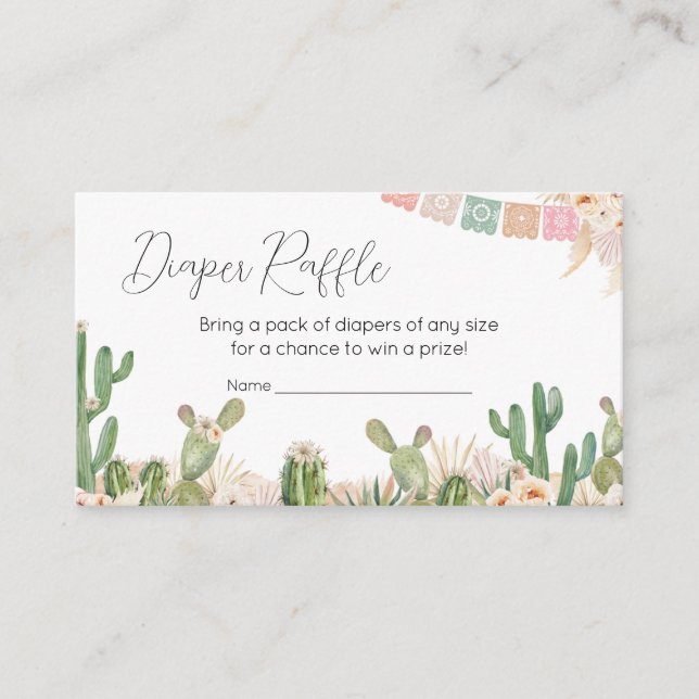Tarjeta De Recepción Taco Bout Un Bebé Baby Shower Diaper Raffle (Anverso)