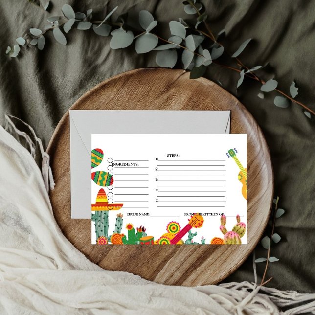 Tarjeta De Recepción Taco mexicano sobre solicitud de receta de ducha d (Subido por el creador)