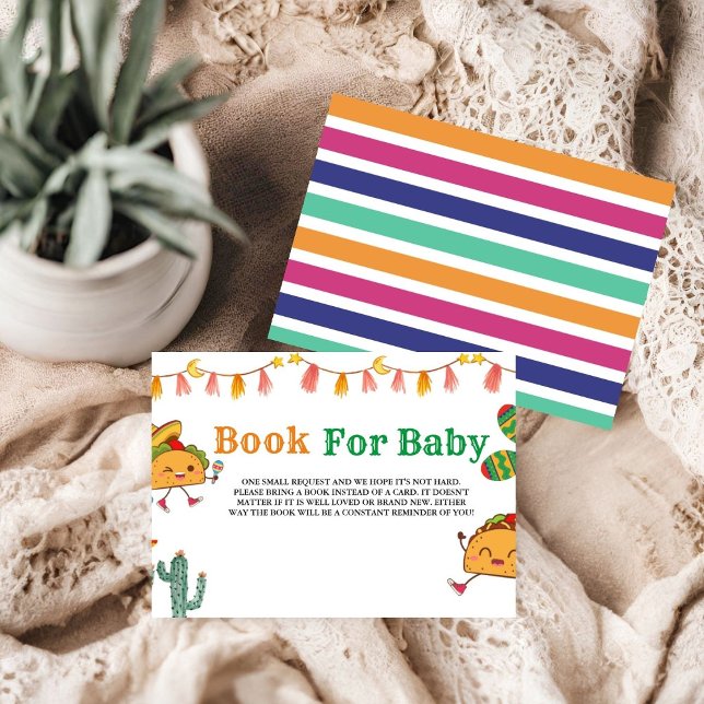 Tarjeta De Recepción Taco sobre la solicitud de un libro de Baby Shower (Subido por el creador)