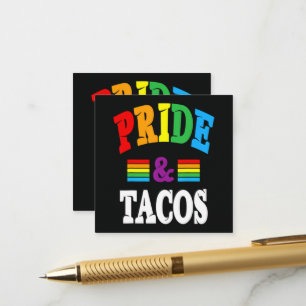 Tarjeta De Recepción Tacos Orgullo Lgbt Lgbtq Gay