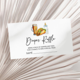 Tarjeta De Recepción Tacos prepara pañales para el pañal de Baby Shower