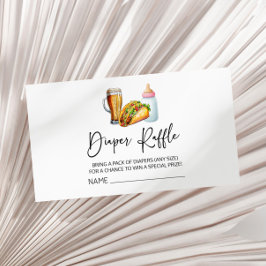 Tarjeta De Recepción Tacos prepara pañales para el pañal de Baby Shower