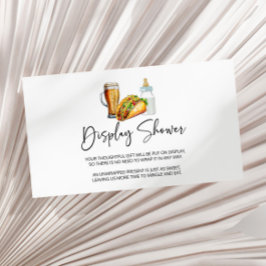 Tarjeta De Recepción Tacos prepara pañales para la ducha de pantalla de