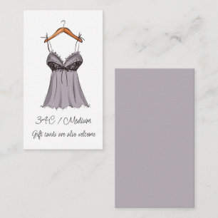 Tarjeta De Recepción Tamaño de lencería Oh la ducha de novia