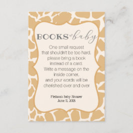 Tarjeta De Recepción Tan Baby Boy Giraffe Libros para Bebé