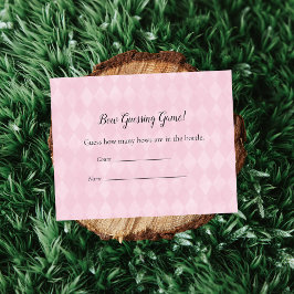 Tarjeta De Recepción Tan Bunny Rabbit Guessing Count Baby Shower Game