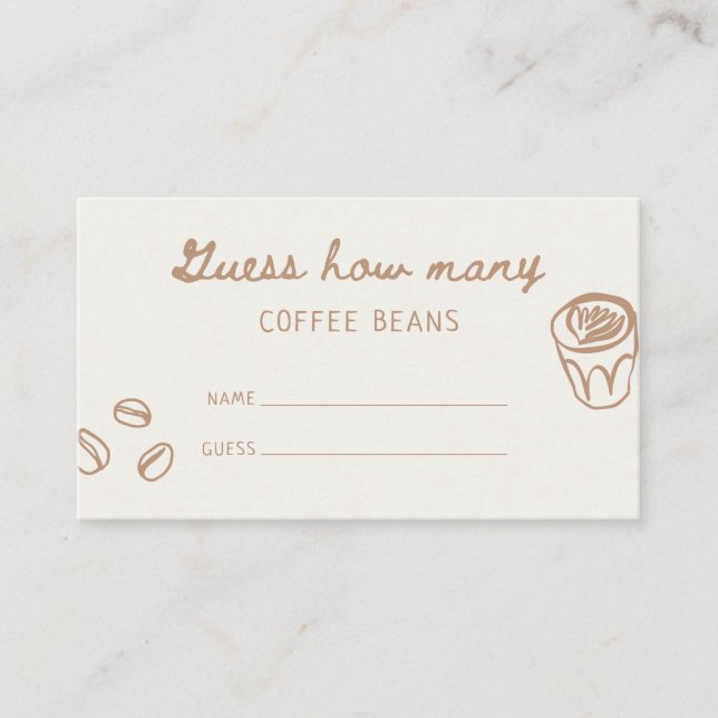 Tarjeta De Recepción Tan Hand Drake Baby Shower Adivina Cuántos (Anverso)