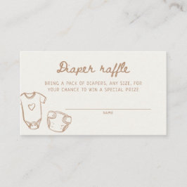 Tarjeta De Recepción Tan Hand Drake Baby Shower Diaper Raffle