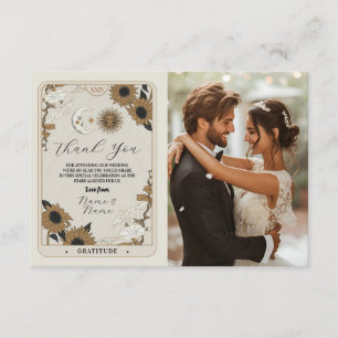 Tarjeta De Recepción Tarot Sun Moon Photo You Wedding