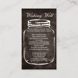 Tarjeta De Recepción tarro de masas rústico marrón deseando buenas cart