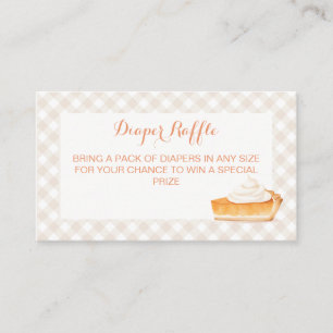 Tarjeta De Recepción Tarta de calabaza Cutie Pie Plaid de otoño Baby Sh