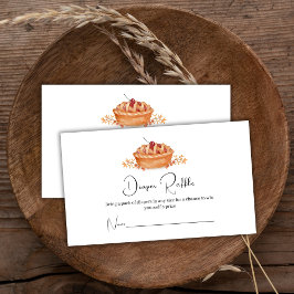 Tarjeta De Recepción Tarta Rústica de Cereza Otoño Rifa de Pañales Baby