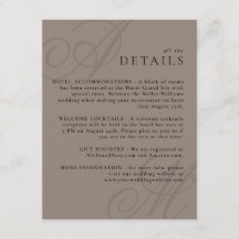 Taupe Modern Edge Elegant Monograma Detalles