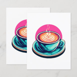 Tarjeta De Recepción taza de café capuchino