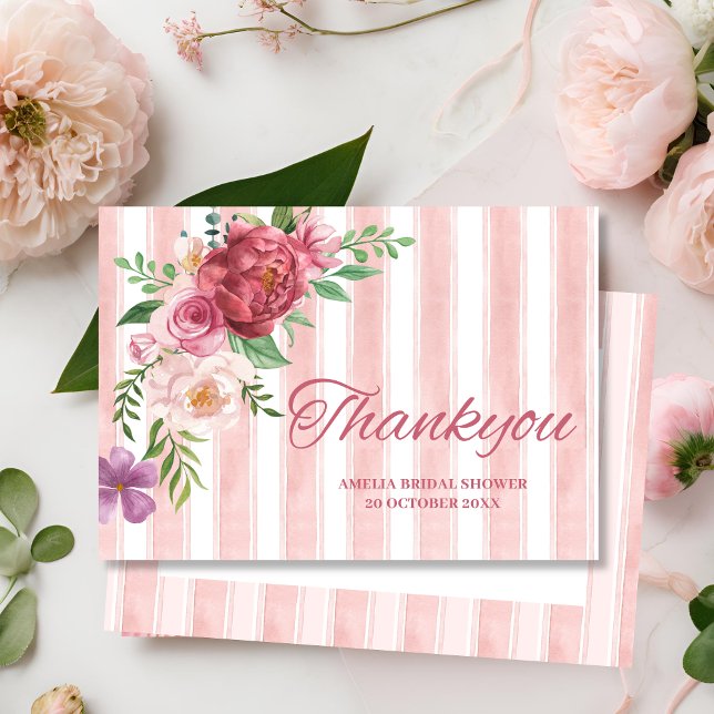 Tarjeta De Recepción Te agradecemos la ducha de novia con arco rosa (Subido por el creador)