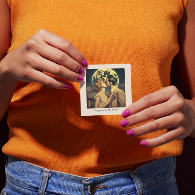 Tarjeta De Recepción Te amo a la luna, personalizable de afiches de via (Subido por el creador)