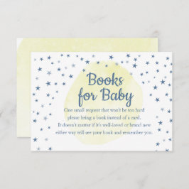 Tarjeta De Recepción Te amo a los libros amarillos lunares para inserta