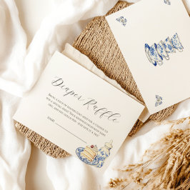Tarjeta De Recepción Té con mamá para ser Diaper Raffle Card